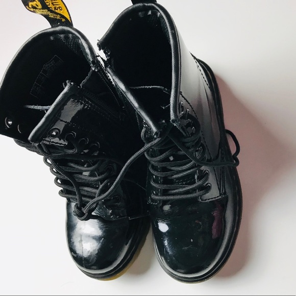 DR. MARTENS Bouncing Soles Patent Leather Boots - Picture 3 of 6